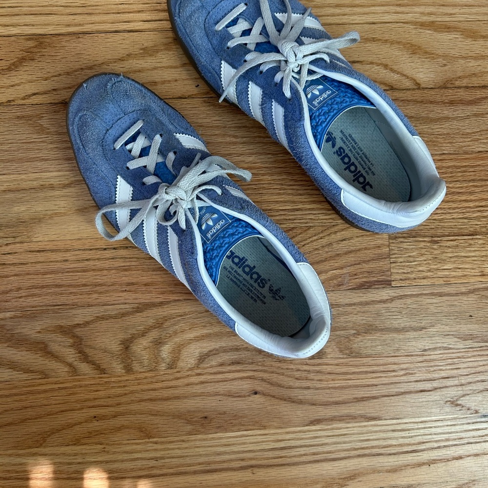 Adidas Blue and White Sneakers